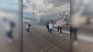 Passengers evacuated from plane at Denver airport after landing gear problem