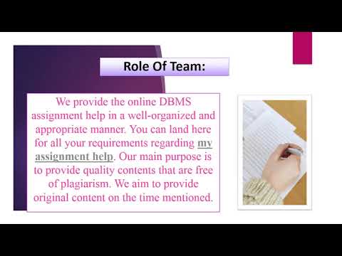 Best DBMS Assignment Help is Here