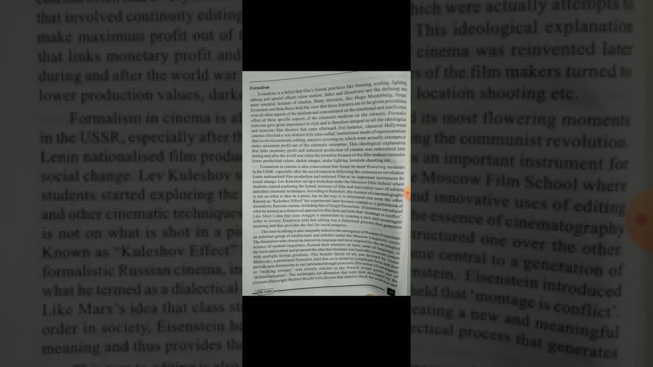 Film Studies | Formalism