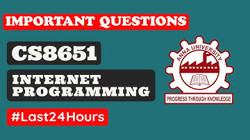 CS8651 INTERNET PROGRAMMING IMPORTANT QUESTIONS ANNA UNIVERSITY