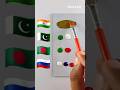 India🇮🇳 Pakistan🇵🇰 Bangladesh🇧🇩 Russia🇷🇺 Flag Colour Mixing | Independence Day #art #shorts #viral