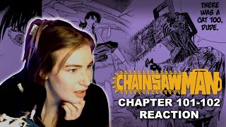 'There was a cat too, dude' - CHAINSAW MAN PT 2 CHAPTER 101-102 MANGA REACTION!