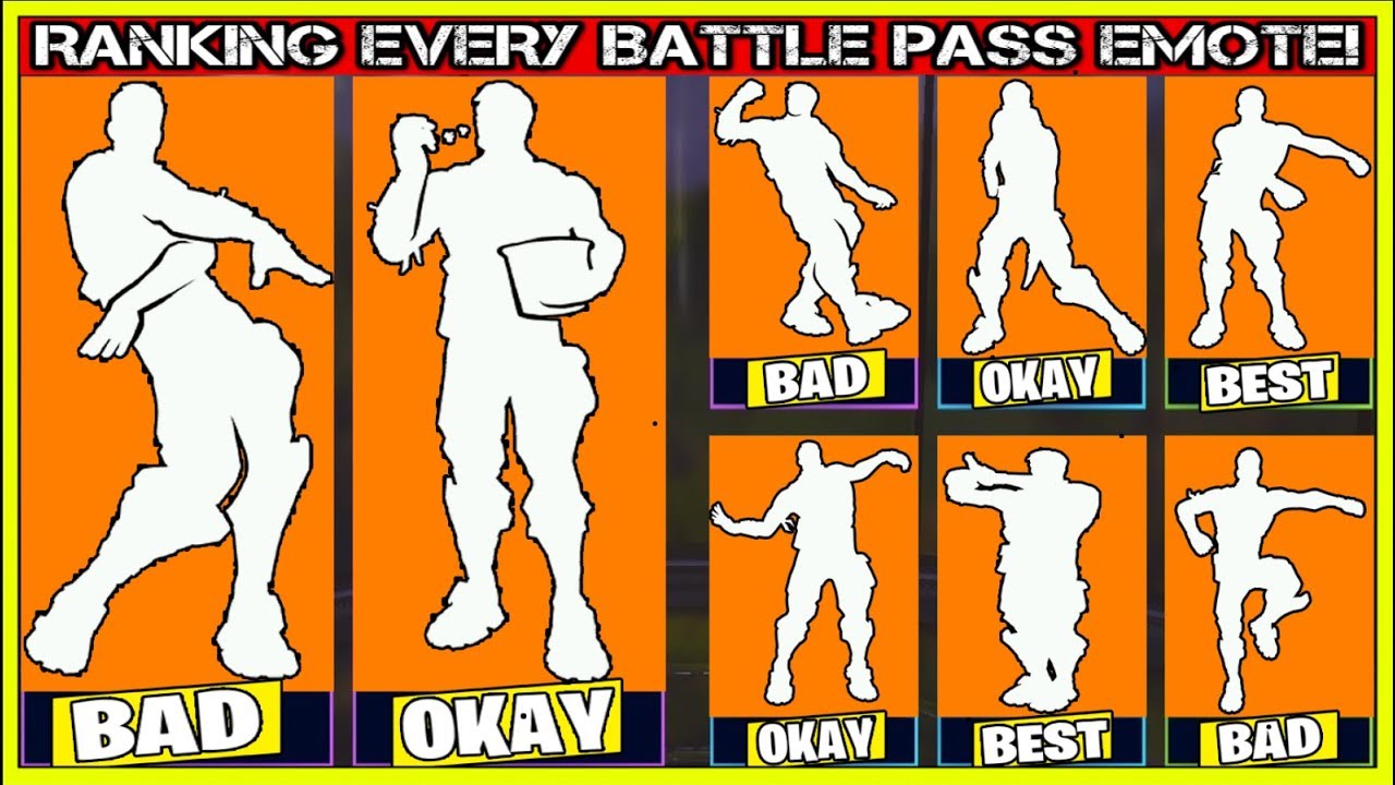 RANKING EVERY BATTLE PASS EMOTE FROM WORST TO BEST! (Fortnite Battle