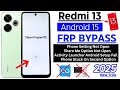 Redmi 13 HyperOS ✅ Frp Bypass/Google Account Remove Android 15 Without Pc | Settings Not Open 2025