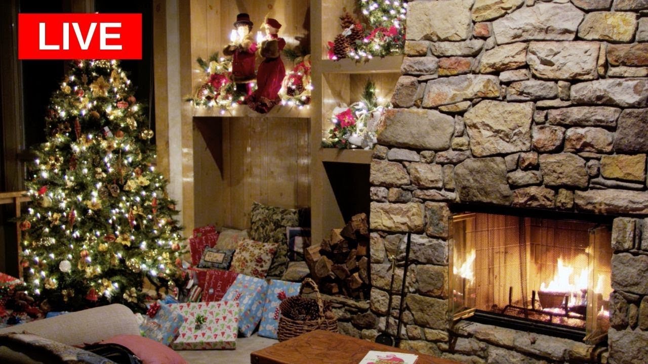 Relaxing Christmas Music and Fireplace 24/7, Relaxing Music, Study Music, Sleep Music, Calming