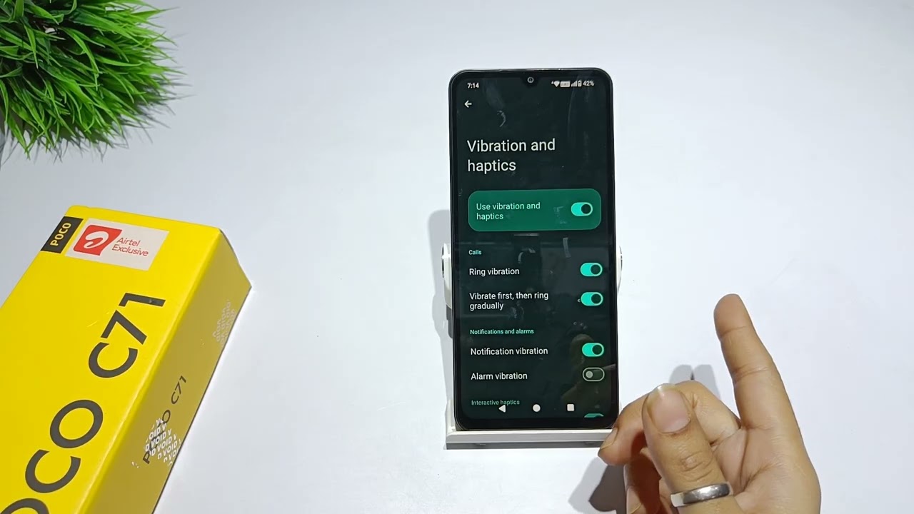 How to change call vibration in poco c71 5g | poco c71 5g Vibration and haptics settings