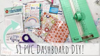 How to Make PVC Traveler's Notebook Dashboards for $1.00 | Dollar Tree Planner Hack