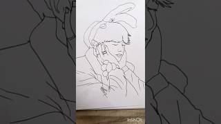 Jungkook drawing tutorial,easy step by step drawing,#shorts #trending#junkook