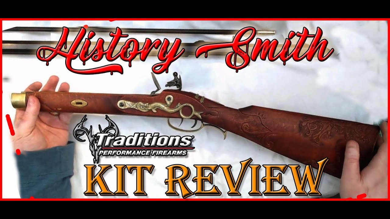 TRADITIONS .50CAL  FLINTLOCK RIFLE KIT BLACK POWDER MUZZLE LOADER REVIEW. 