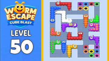 Worm Escape Cube Blast level 50 solution
