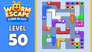 Worm Escape Cube Blast level 50 solution
