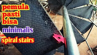 Pasang anak tangga putar minimalis||spiral stairs