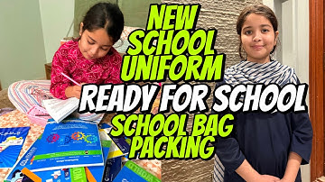 Aayat Arif II READY For School (New School uniform & Bag Packing ) II vlog