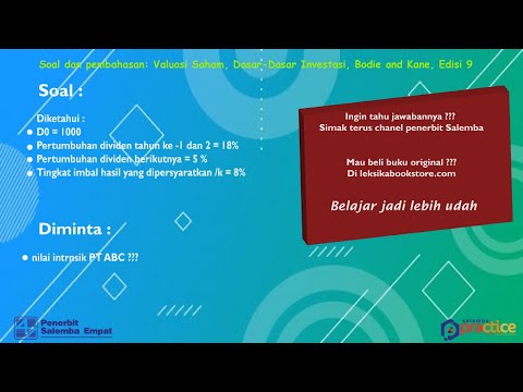 Dasar - Dasar Investasi Bodie and Kane Edisi 9  // Soal dan pembahasan  Valuasi Saham