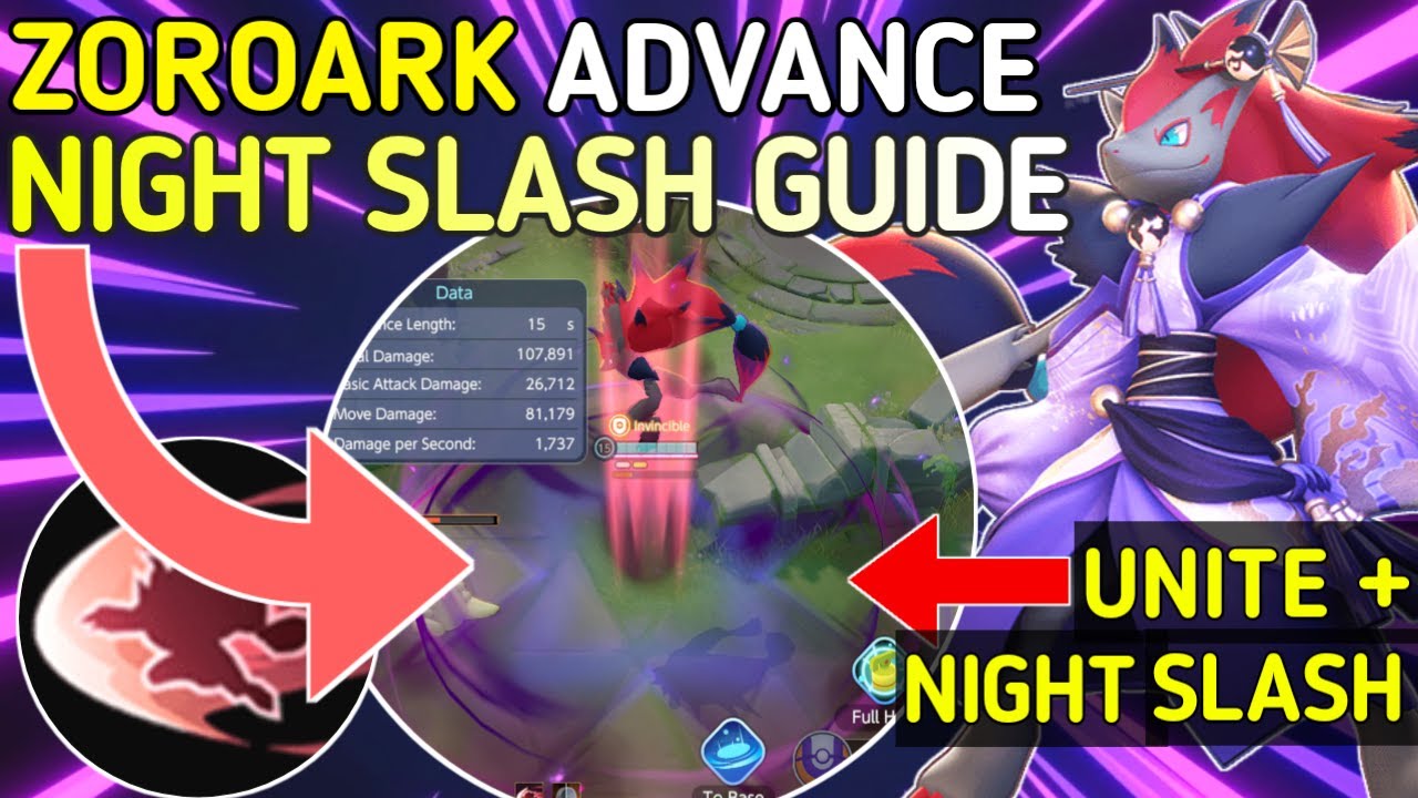 Zoroark Advance Night Slash Guide || Pokemon Unite Zoroark Guide || # ...