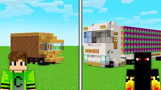 BATALHA de SOBREVIVÊNCIA do CAMINHÃO de POBRE vs RICO no Minecraft!