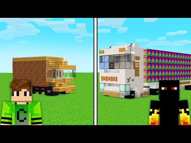BATALHA de SOBREVIVÊNCIA do CAMINHÃO de POBRE vs RICO no Minecraft!