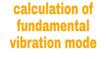 Calculation fundamental vibration mode