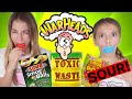 EXTREME SOUR CANDY CHALLENGE!!! Warheads & Toxic Waste  | Quinn Sisters