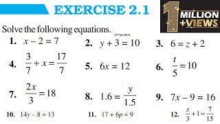 Ch 2 Linear Equation In One Variable || Exercise 2.1 || Class 8 Maths || RBSE CBSE NCERT