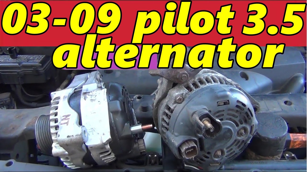 2003 2009 honda pilot 3.5 alternator replacement how to replace