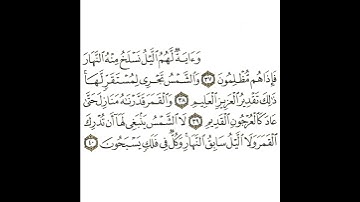 سورة يس 8 القسم الثامن تكرار كيفي من .. وآية لهم الليل نسلخ منه النهار .. إلى .. وكل في فلك يسبحون