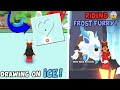 Can We RIDE THE FROST FURRY In Adopt Me & Draw on ICE!?! | SunsetSafari