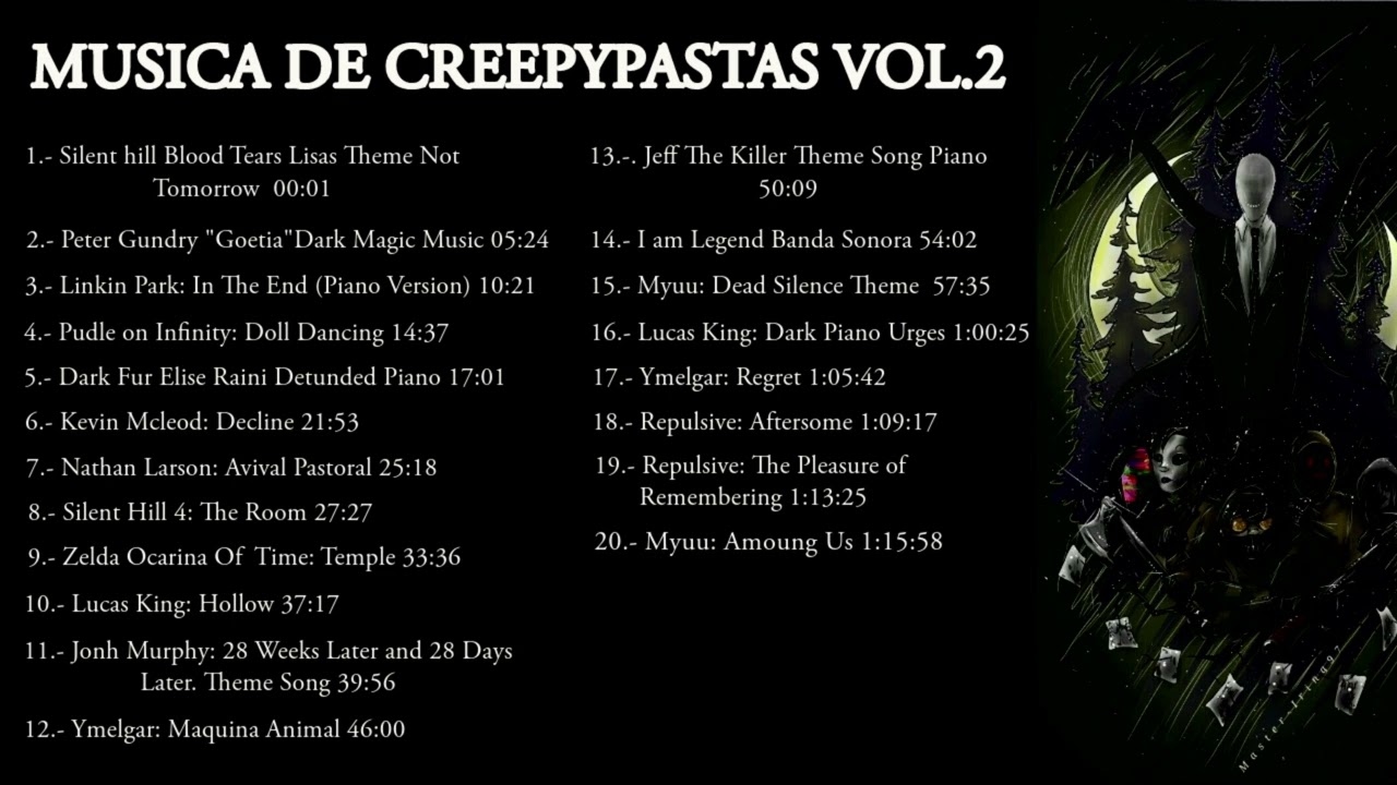 La mejor Música de Creepypastas de fondo para estudiar, trabajar, leer- Recopilación Vol.2