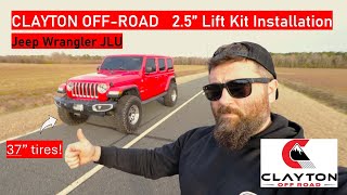 Jeep JLU CLAYTON OFFROAD 2.5" Lift Kit Install (37s)