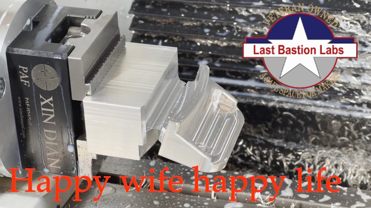 Satisfying the wife unit's machining needs with my Micro Arc 4th axis.