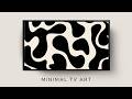 Frame TV Art 4k - Black & White Organic Pattern – Minimal Modern Art for TV screensaver (2h)