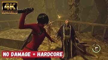 No Damage + Hardcore - Ada vs Saddler Boss Fight | Resident Evil 4 Remake