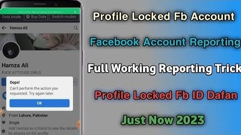 How to report Lock profile fb account||new trick 2023