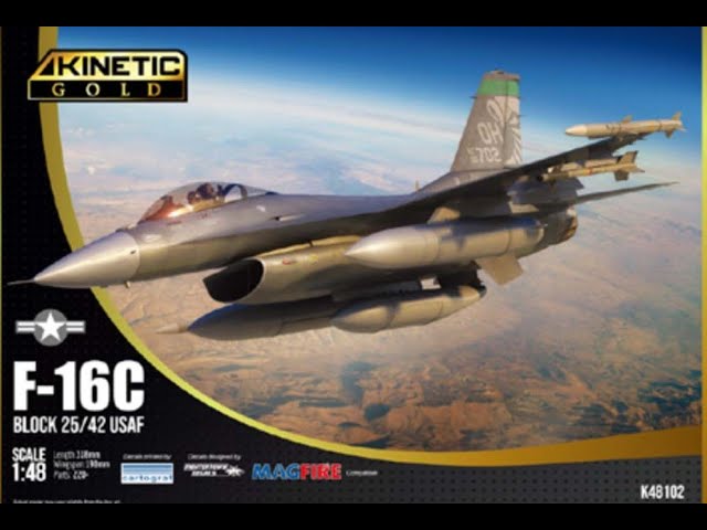 F-16C Block 25/42 USAF : Kinetic Gold : 1/48 Scale : In Box Review