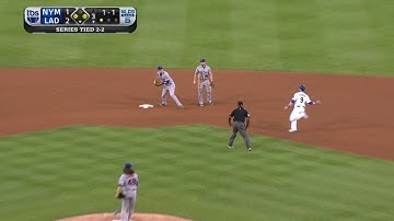 NYM@LAD Gm5: deGrom induces double play to end 3rd