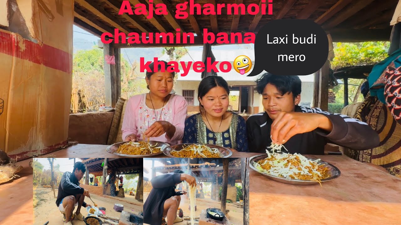 Gharmoi chaumin banayer khayeko hamile🤪😆