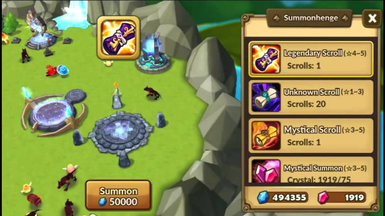 Summoners War - Fusing Fire Sylph / 1 Legendary Scroll / 12 MS