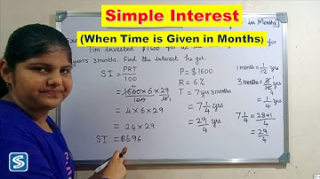 How To Find Simple Interest When Time Period is given in Months | Simple Interest