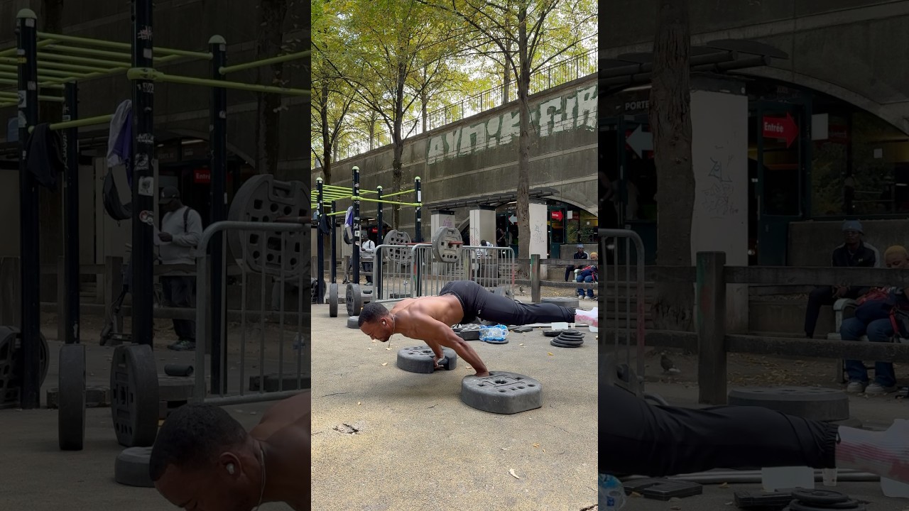 Training calisthenics in Paris