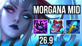 MORGANA vs SWAIN (MID) | Deathfire Touch, Good KDA: 9/1/6 | NA Master | 26.9