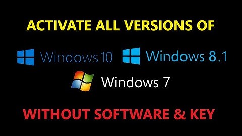 Activate Windows 10/8/8.1/7 All Version without Software and key |by  ITin5minutes