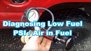 DIAGNOSE CUMMINS 12v 6BT LOW FUEL PRESSURE and Air bubbles in fuel Dodge Ram diesel