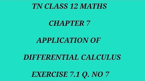 TN 12th maths chapter 7 exercise 7.1 question number 7