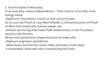Next Century Neutrality  Alephium’s Proof of Less Work Blockchain Explained