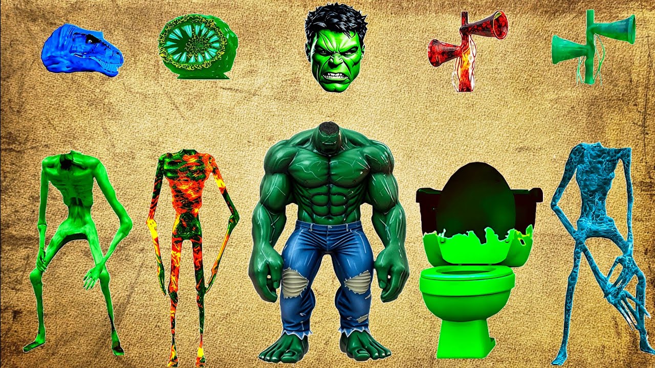 WRONG HEADS SIREN HEAD CAR, GREEN HOUSE HEAD, SCARY HOUSE, SIREN HEAD DOUBLE, SIREN HEAD THUNDERBOLT