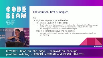 BEAM on the edge: Innovation through problem-solving - Robert Virding & Frank Hunleth