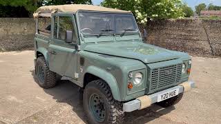 land rover defender 90 TD5 soft top for sale walkaround + engine running