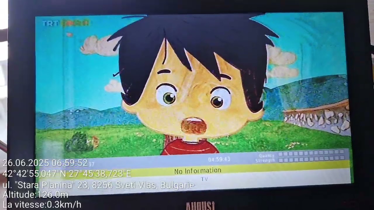 Analogue TV dial walkthough early morning, Sv. Vlas, E Bulgaria