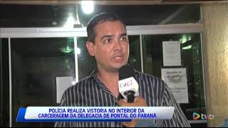 Polícia Realiza Vistoria No Interior Da Carceragem Da Delegacia De Pontal Do Paraná.