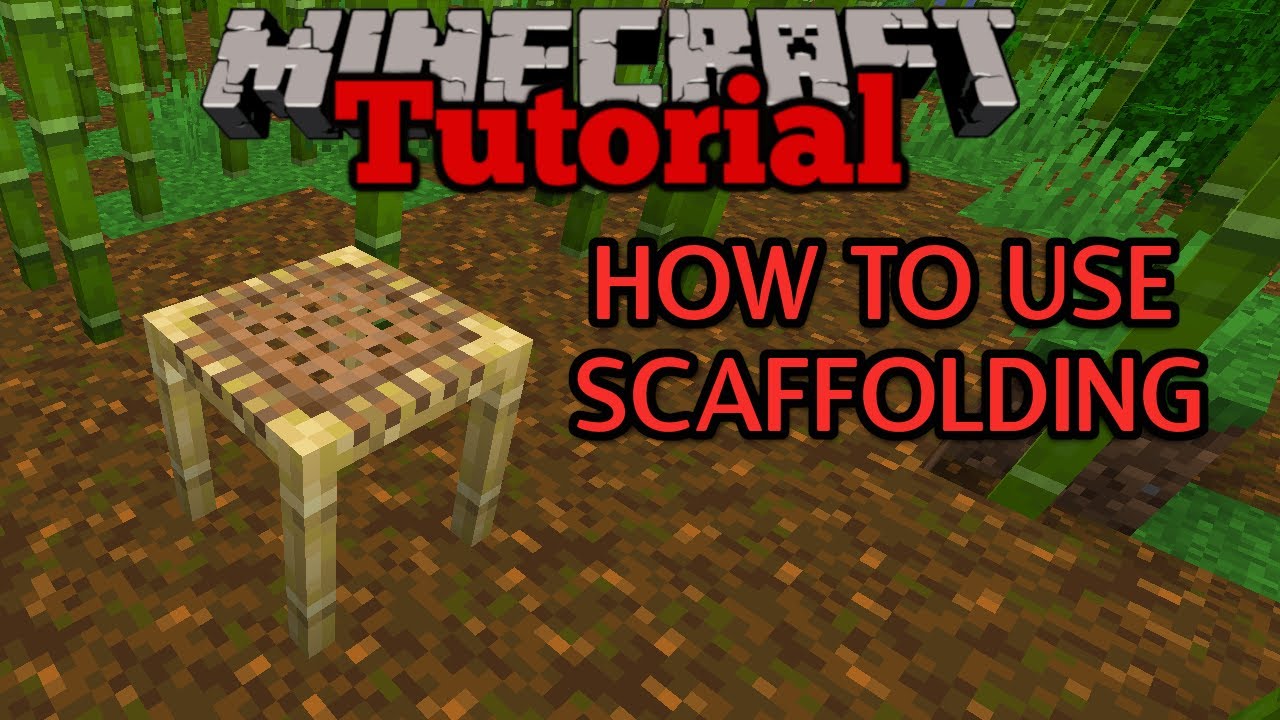 Minecraft Tutorial How To Craft And Use Scaffolding Minecraft V1 16 Youtube